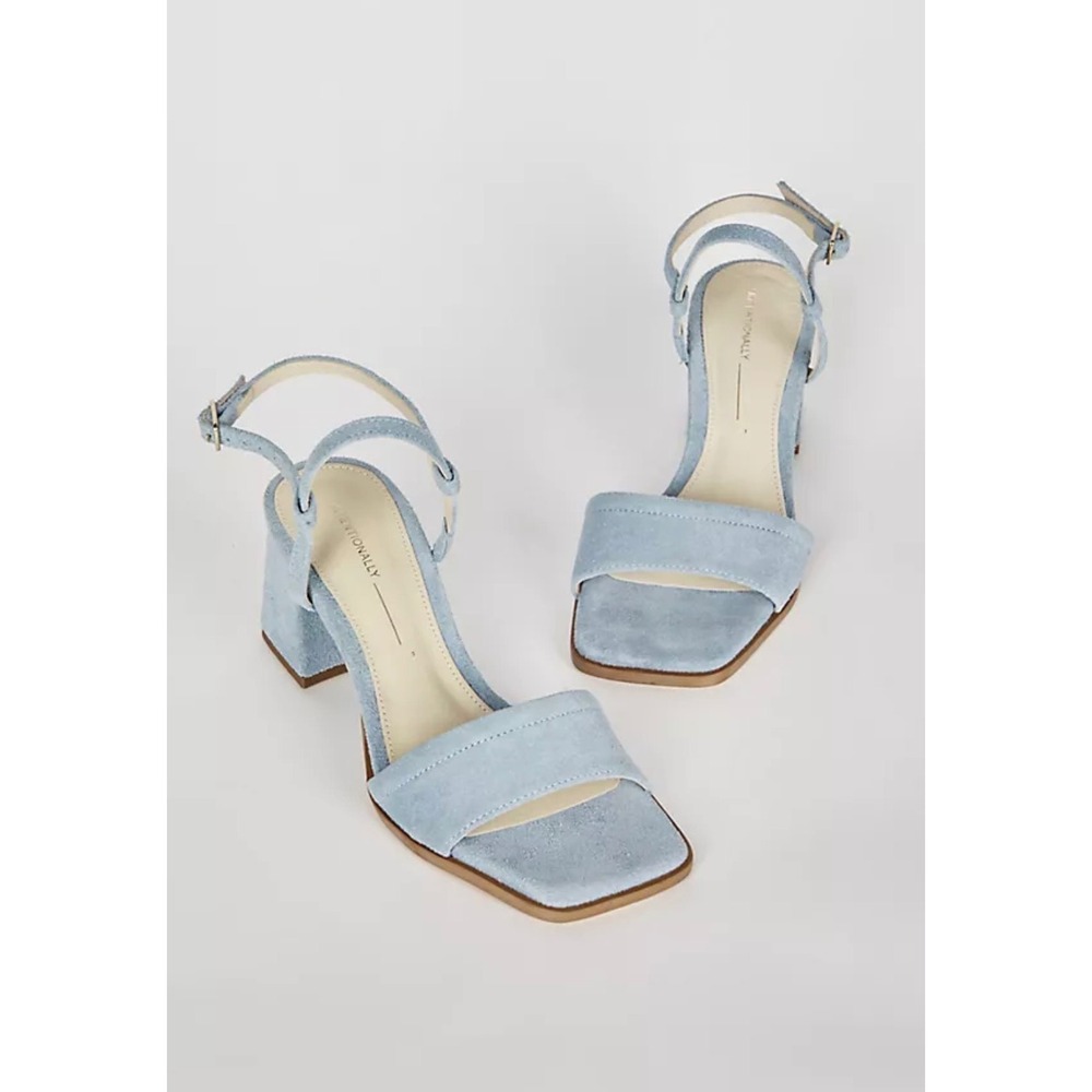 Anthropologie Intentionally Blank Validated Ankle Strap Block Heels 39